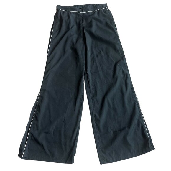 Jason Wu Black Flare Leg Pants White Side Stripe Accents Split Size Small Womens - Picture 1 of 11